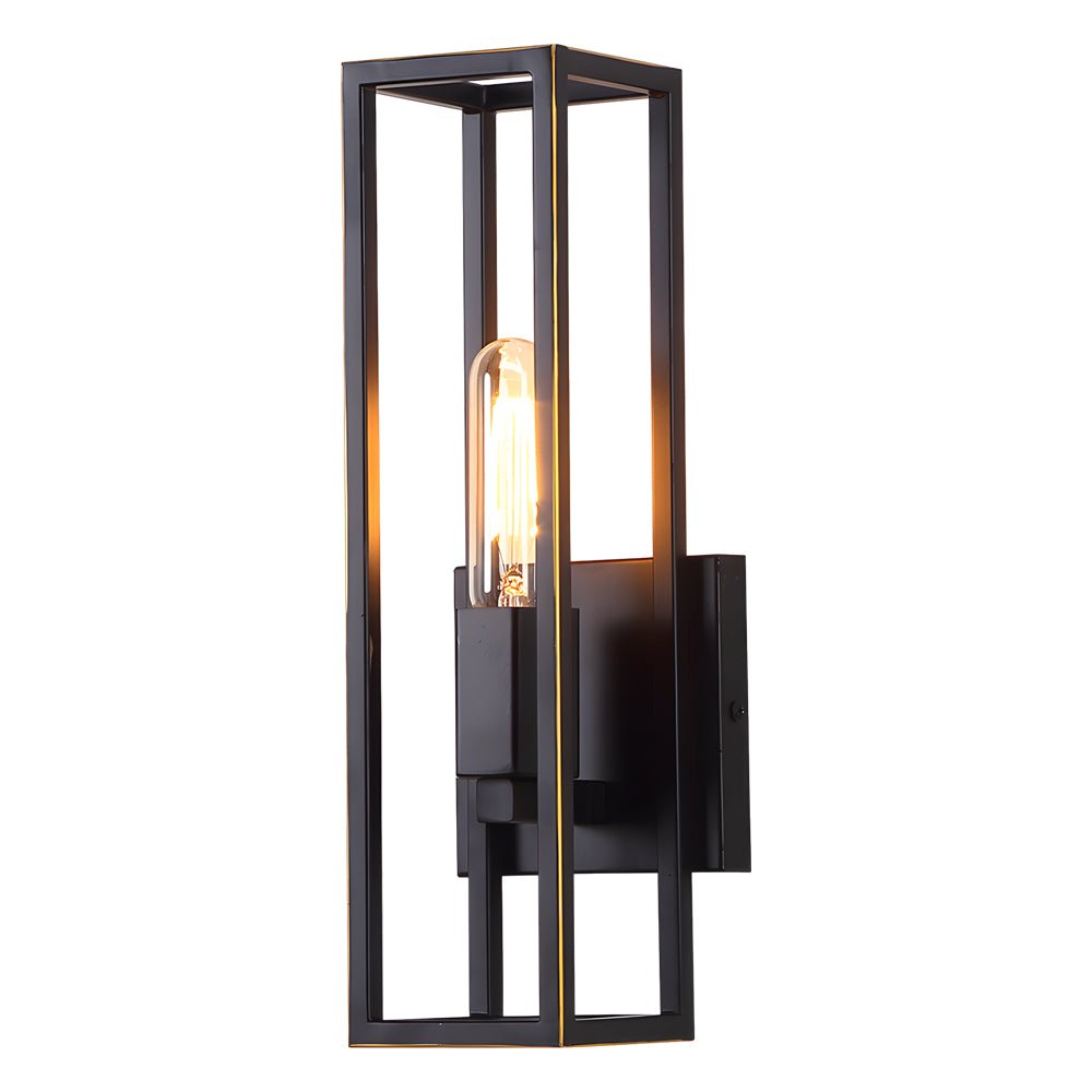 Retro Glass Wall Sconce – Modern Industrial Metal Lamp