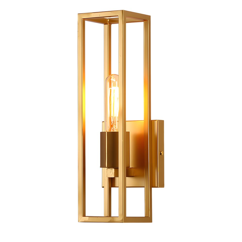 Retro Glass Wall Sconce – Modern Industrial Metal Lamp