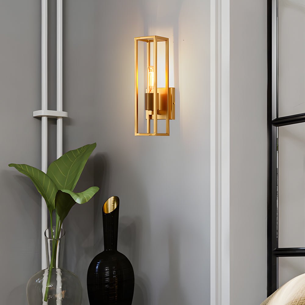 Retro Glass Wall Sconce – Modern Industrial Metal Lamp