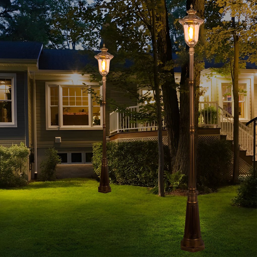 Modern Bronze Aluminum LED Street Light - Waterproof Outdoor Post