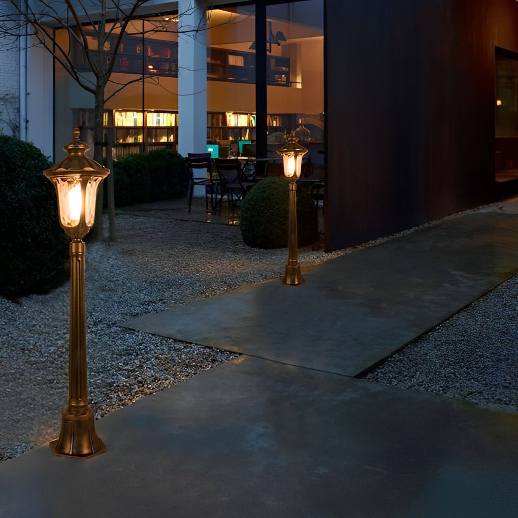 Modern Bronze Aluminum LED Street Light - Waterproof Outdoor Post