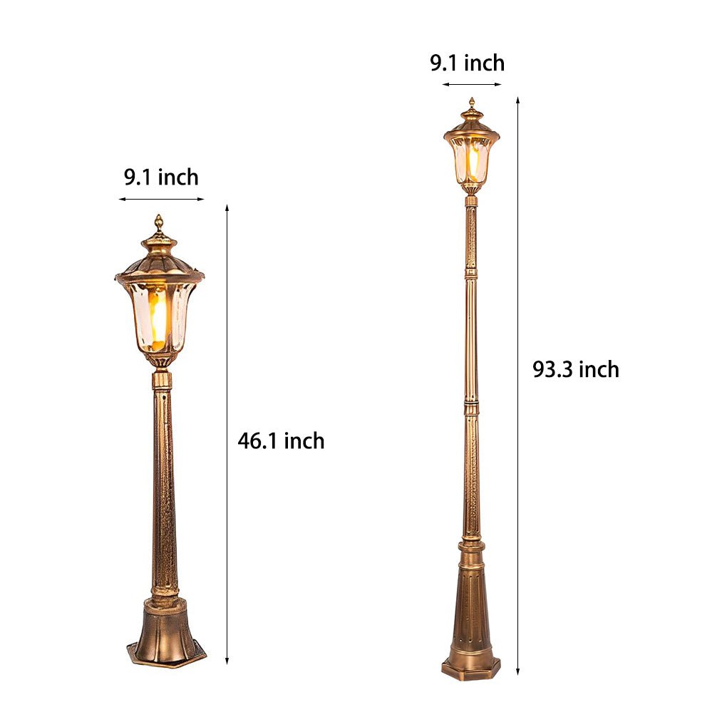 Modern Bronze Aluminum LED Street Light - Waterproof Outdoor Post
