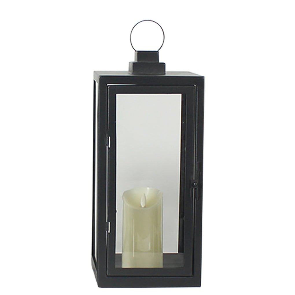 Modern Glass Outdoor Lantern with LED - Portable Rechargeable