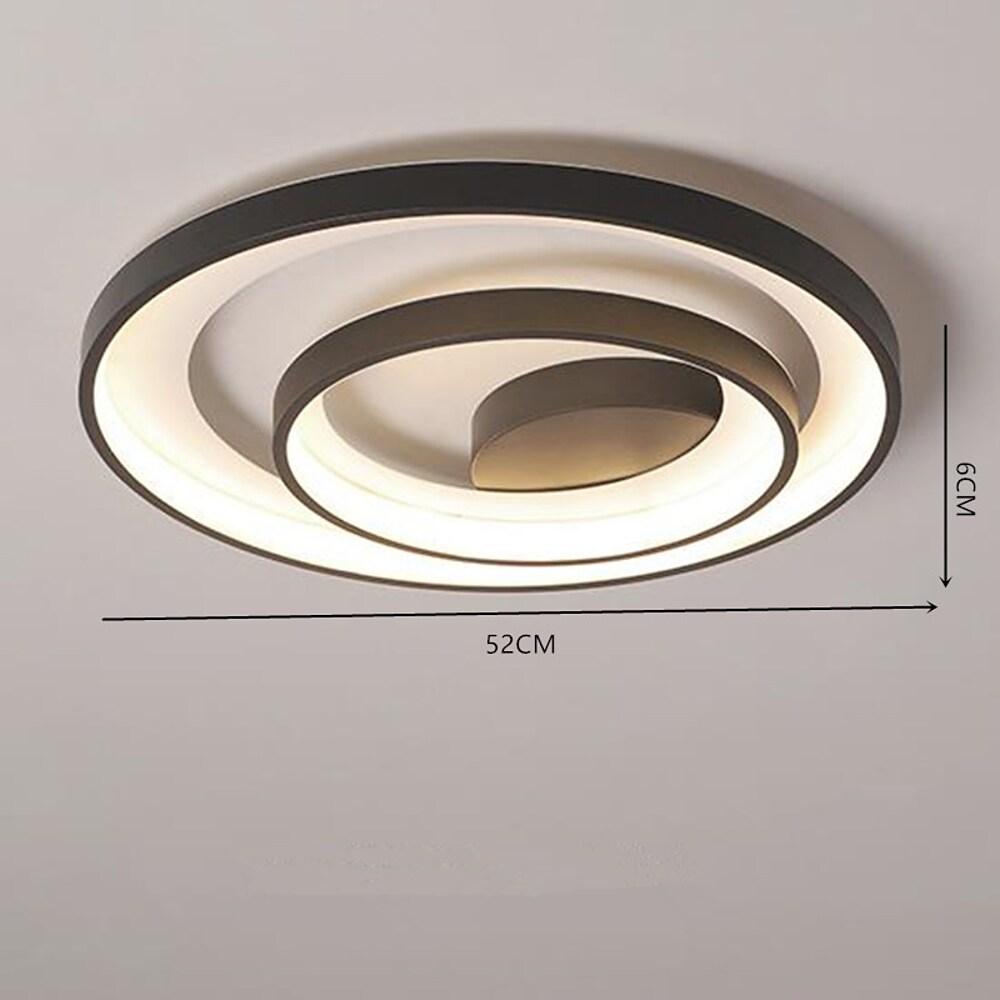 2-Ring Modern Semi-Flush Mount LED Ceiling Light