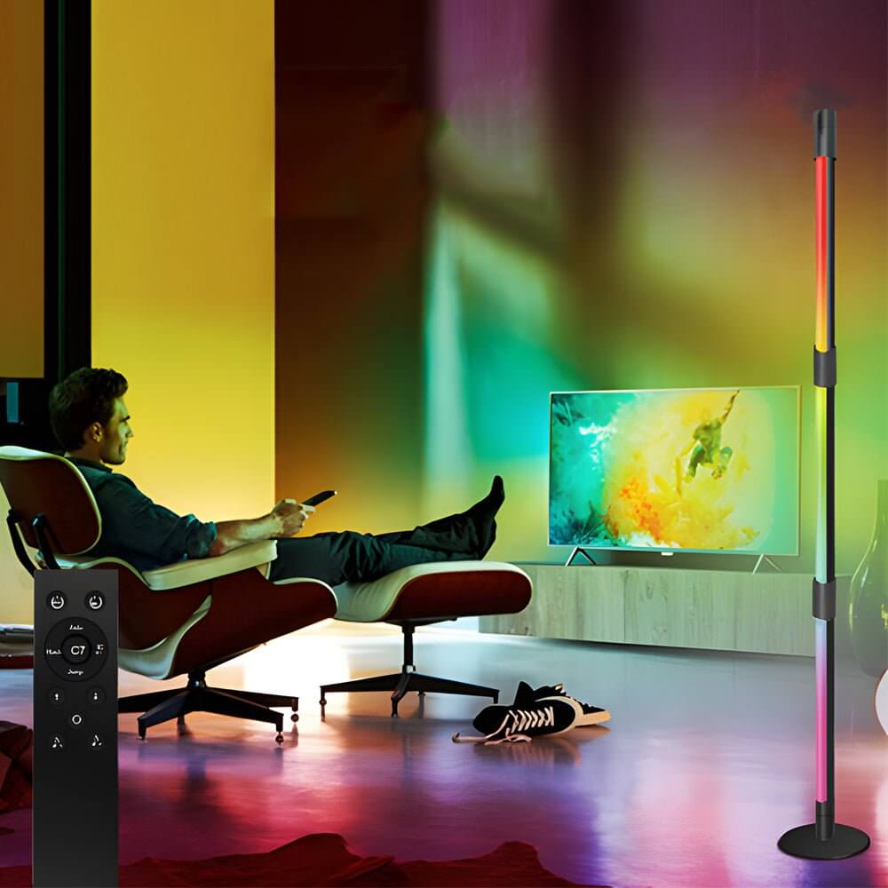 RGB Rotating Floor Lamp with Spotlight & Remote Control