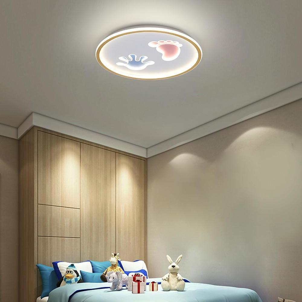 Hand & Foot Print LED Flush Mount Ceiling Light for Kids Room
