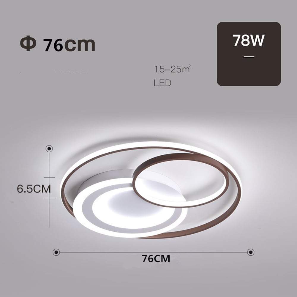 Modern 3-Ring Dimmable LED Flush Mount Ceiling Light