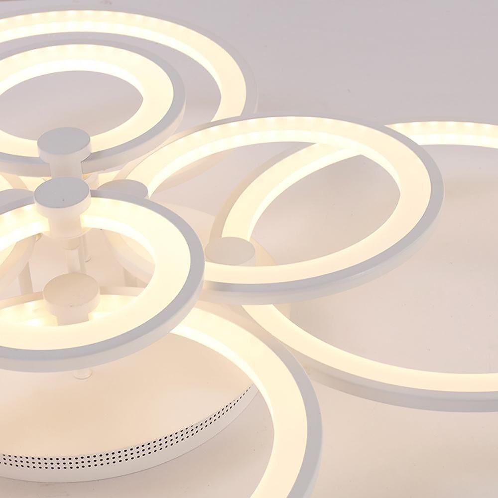 Multi-Circle Dimmable LED Semi-Flush Mount Ceiling Light