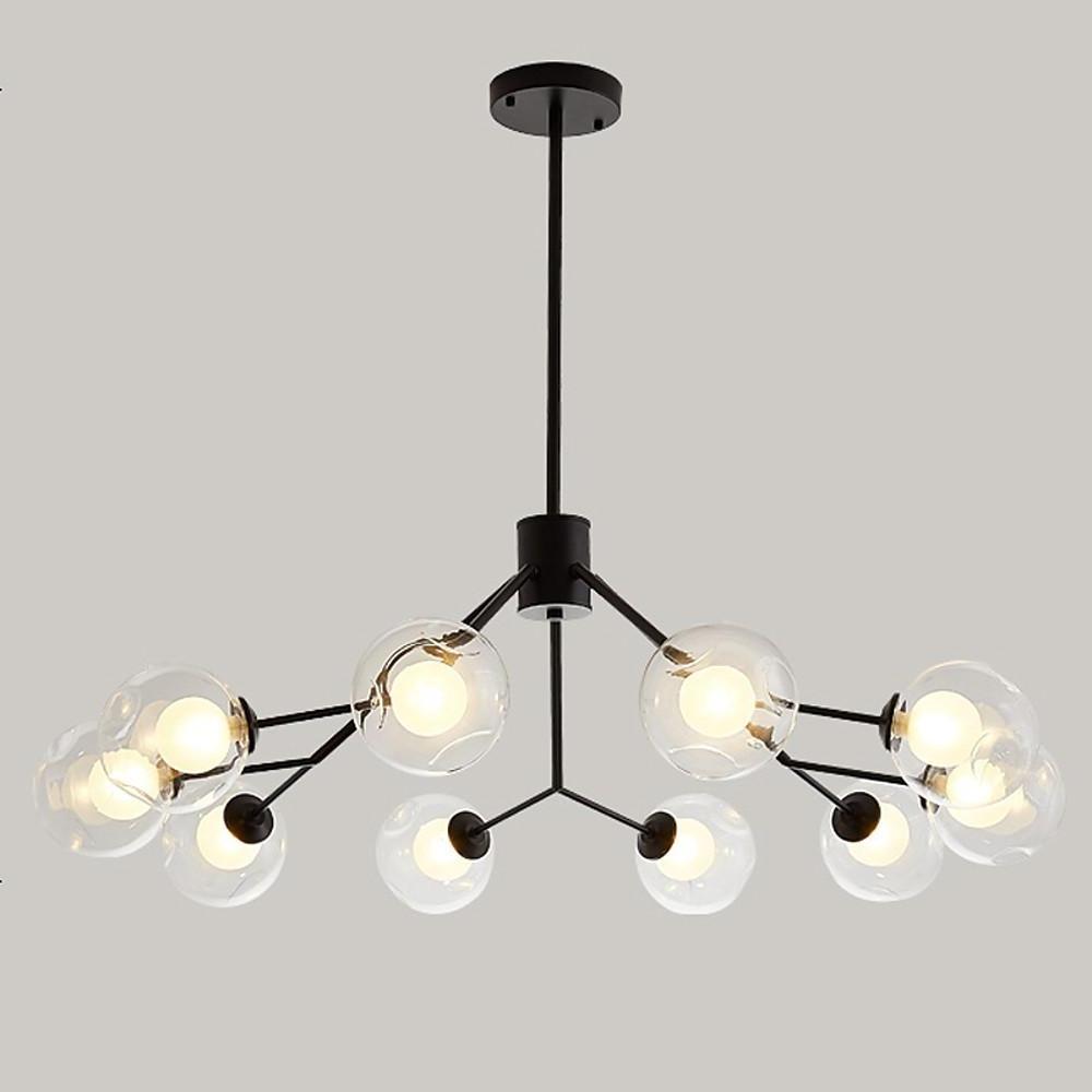 Modern Sputnik Glass Chandelier – 10-Light Nordic Pendant Lamp