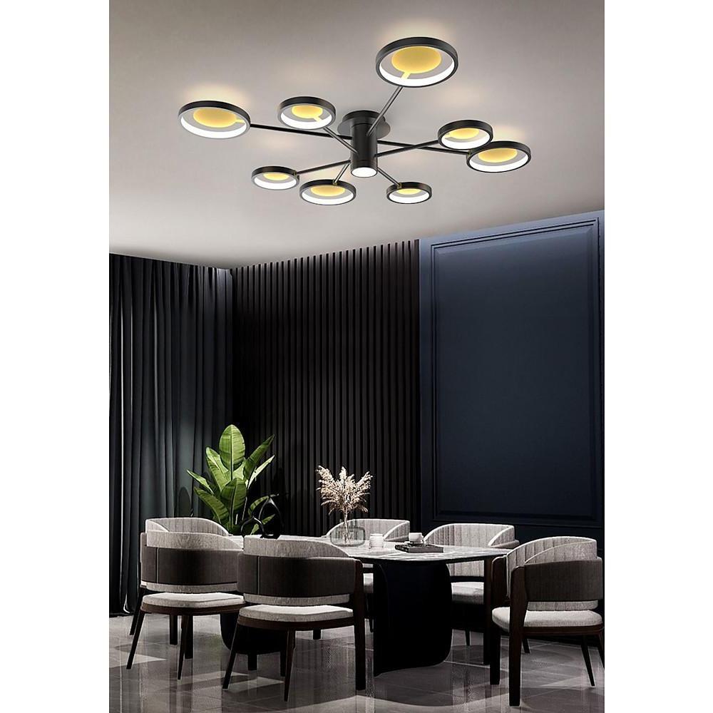 Modern Multi-Circle Flush Mount LED Ceiling Light - Industrial Style