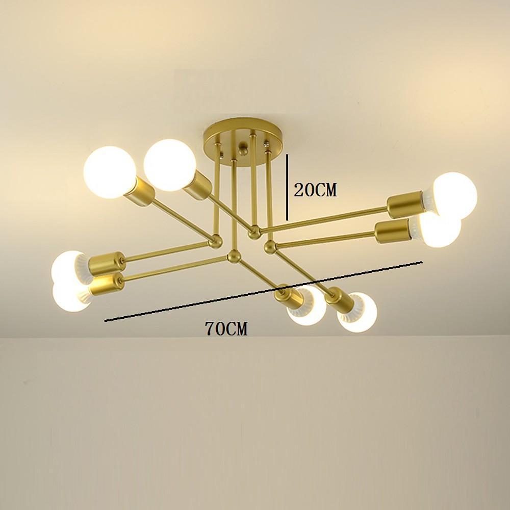 8-Light Linear Flush Mount Ceiling Light - Modern Metal Fixture