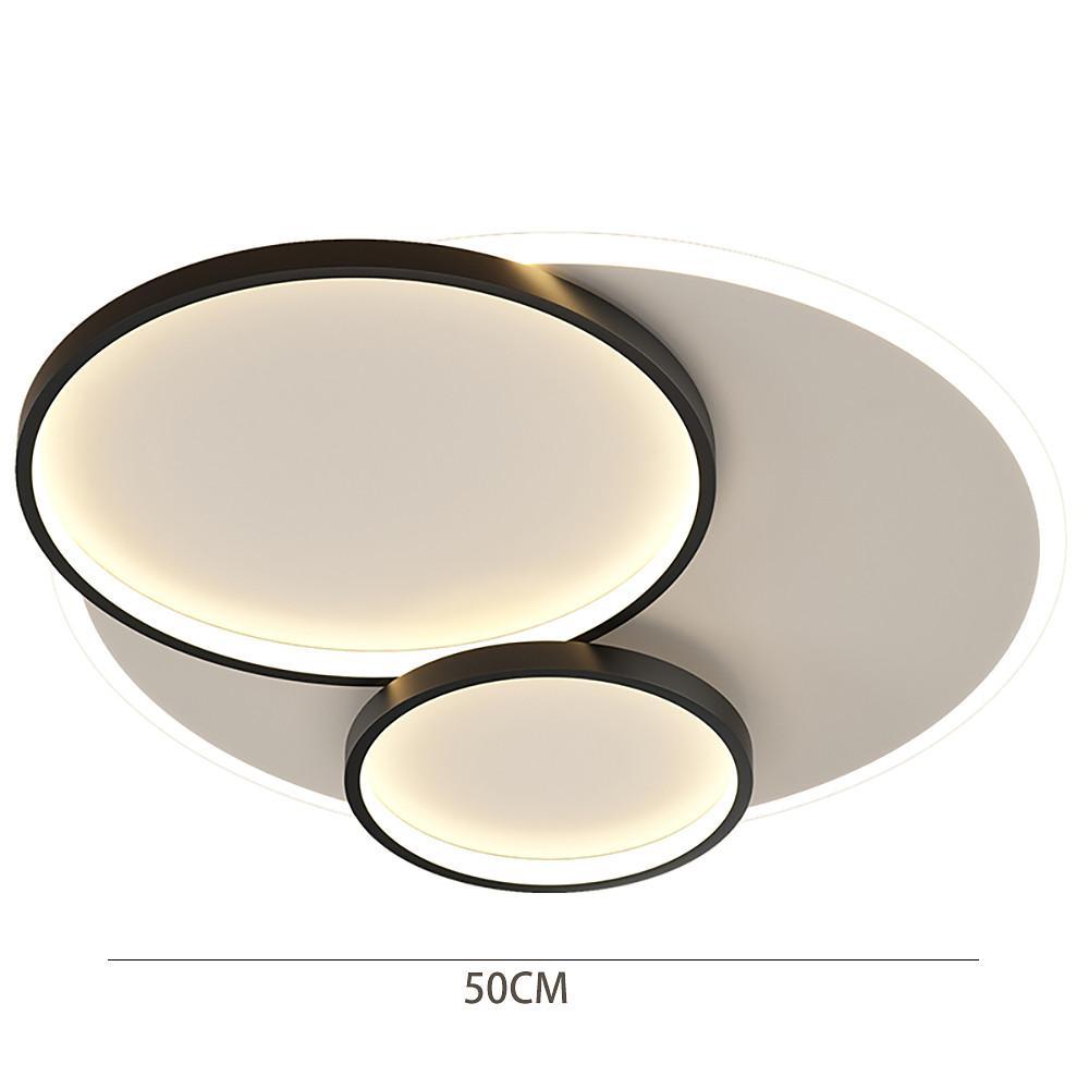 Modern 3-Circle LED Flush Mount Ceiling Light - Metal & Acrylic