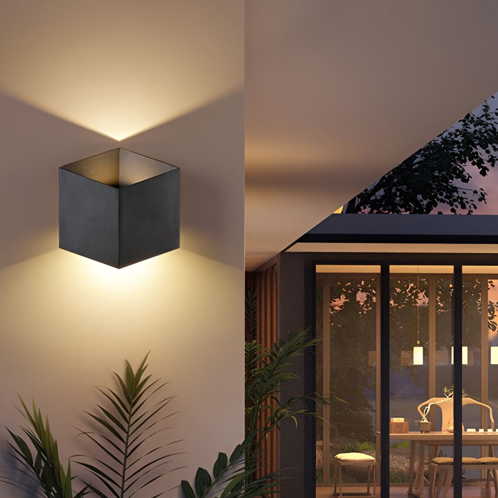 Modern Aluminum Outdoor Wall Light - Waterproof LED Up Down Sconce