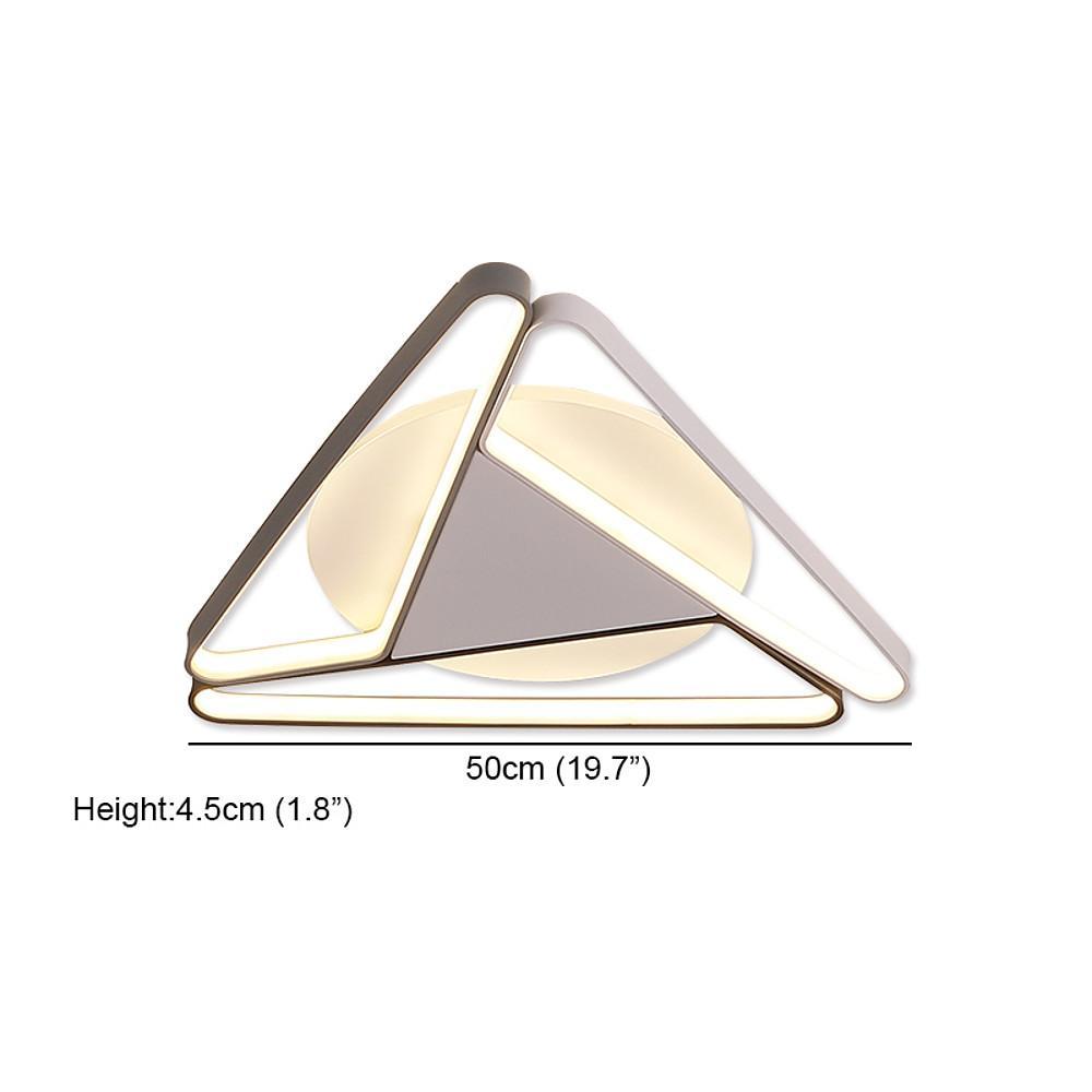 Geometric LED Flush Mount Ceiling Light Modern Metal & PVC