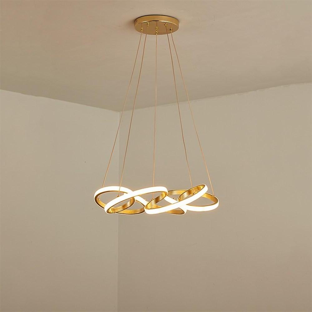 Interwoven Wave Metal Chandelier Modern Geometric LED Ceiling Light