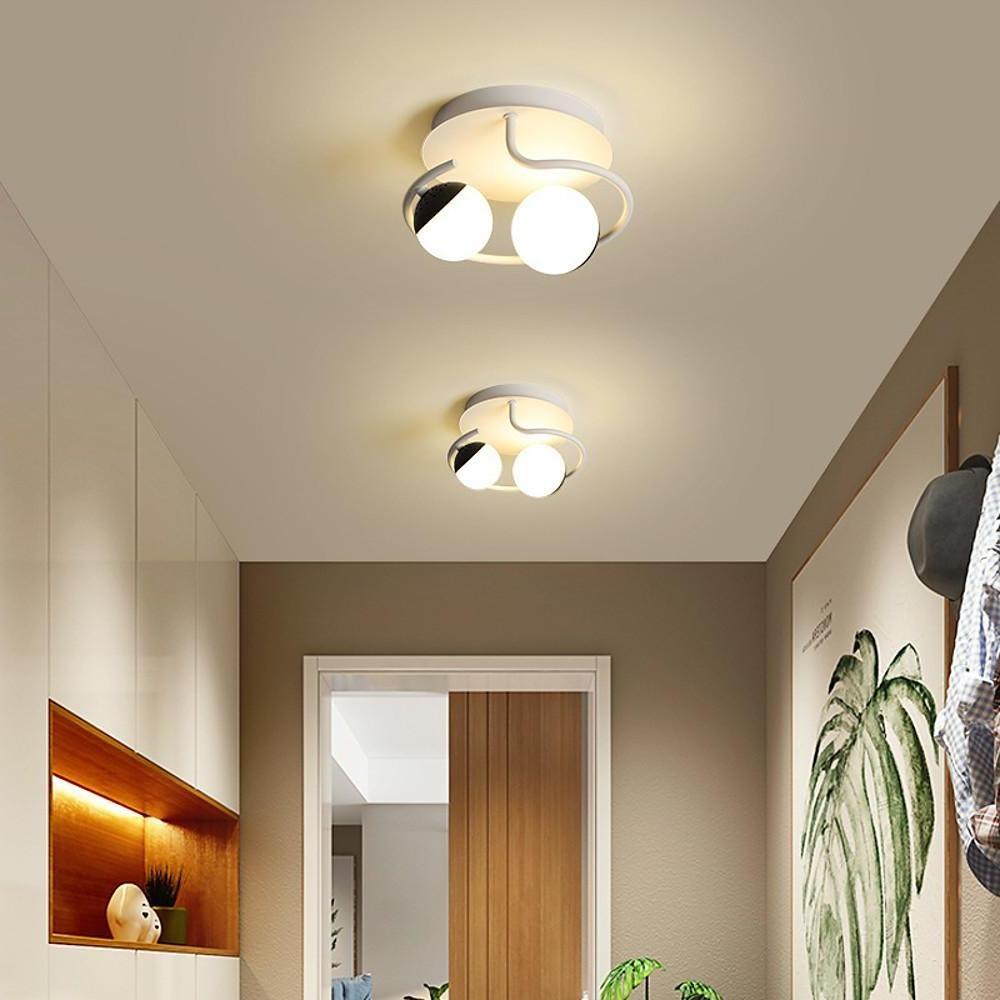 2-Light Globe LED Flush Mount Ceiling Light - Modern Nordic Style