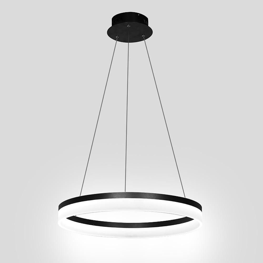 Modern Circular LED Pendant Light Aluminum Acrylic Island Lighting