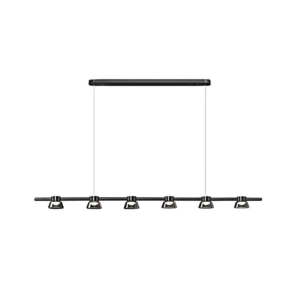 Modern Ring LED Pendant with Smoke Gray Glass Shades