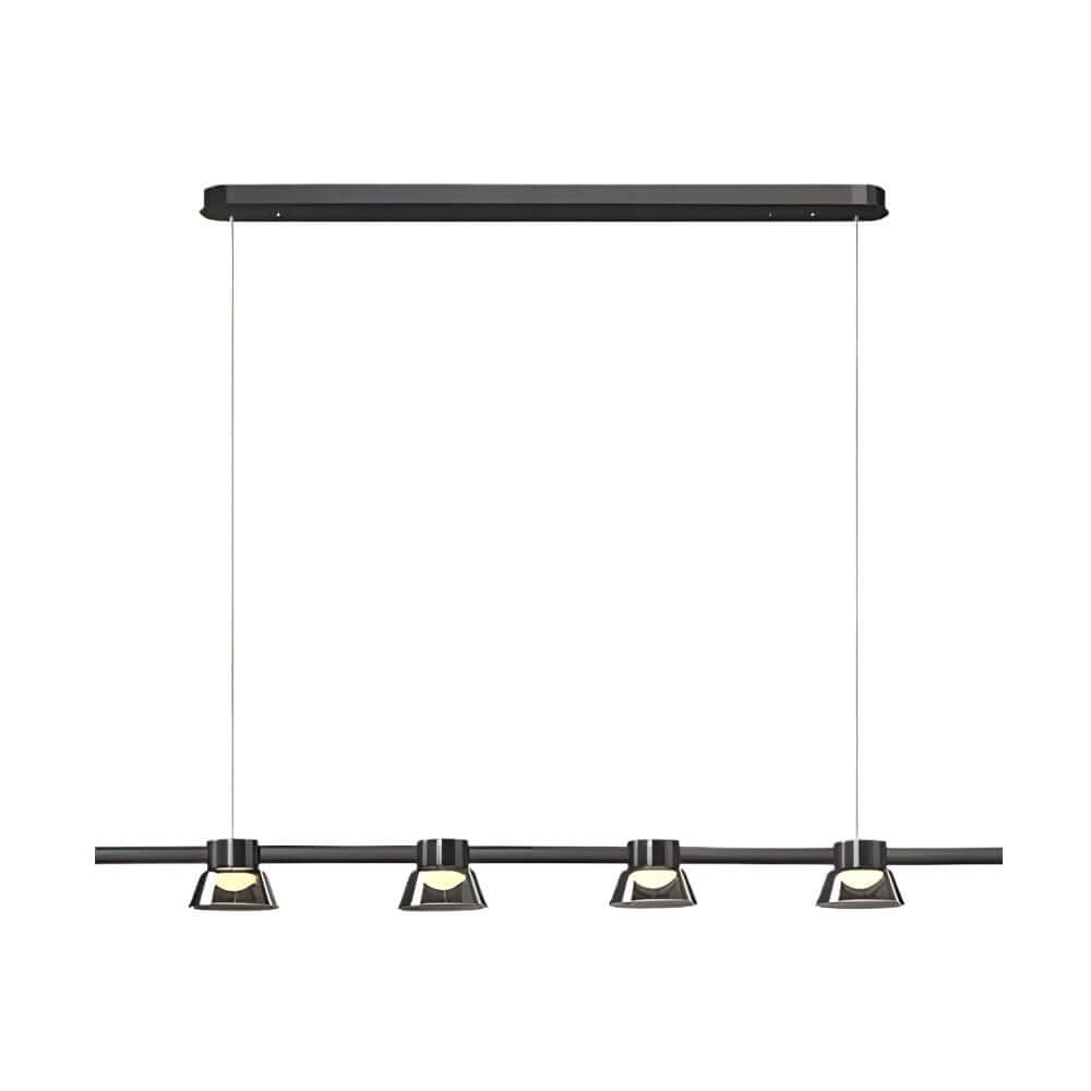 Modern Ring LED Pendant with Smoke Gray Glass Shades