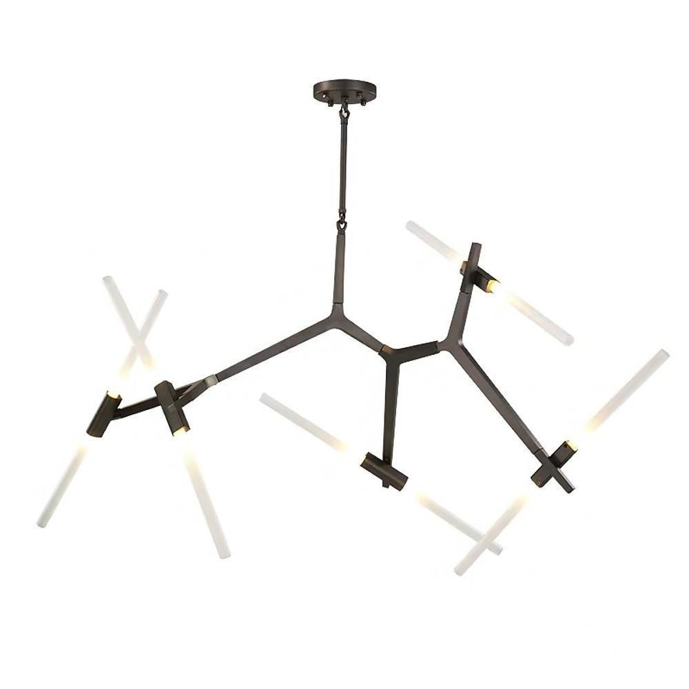 Modern Sputnik Chandelier 10-Light Glass Metal Pendant