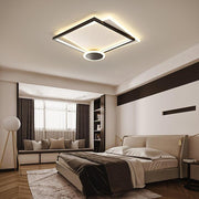 Modern Geometric LED Flush Mount Ceiling Light – Metal & Acrylic