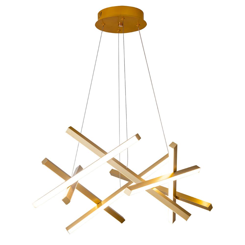 8-Light Modern Sputnik Chandelier with LED Ambient Lighting