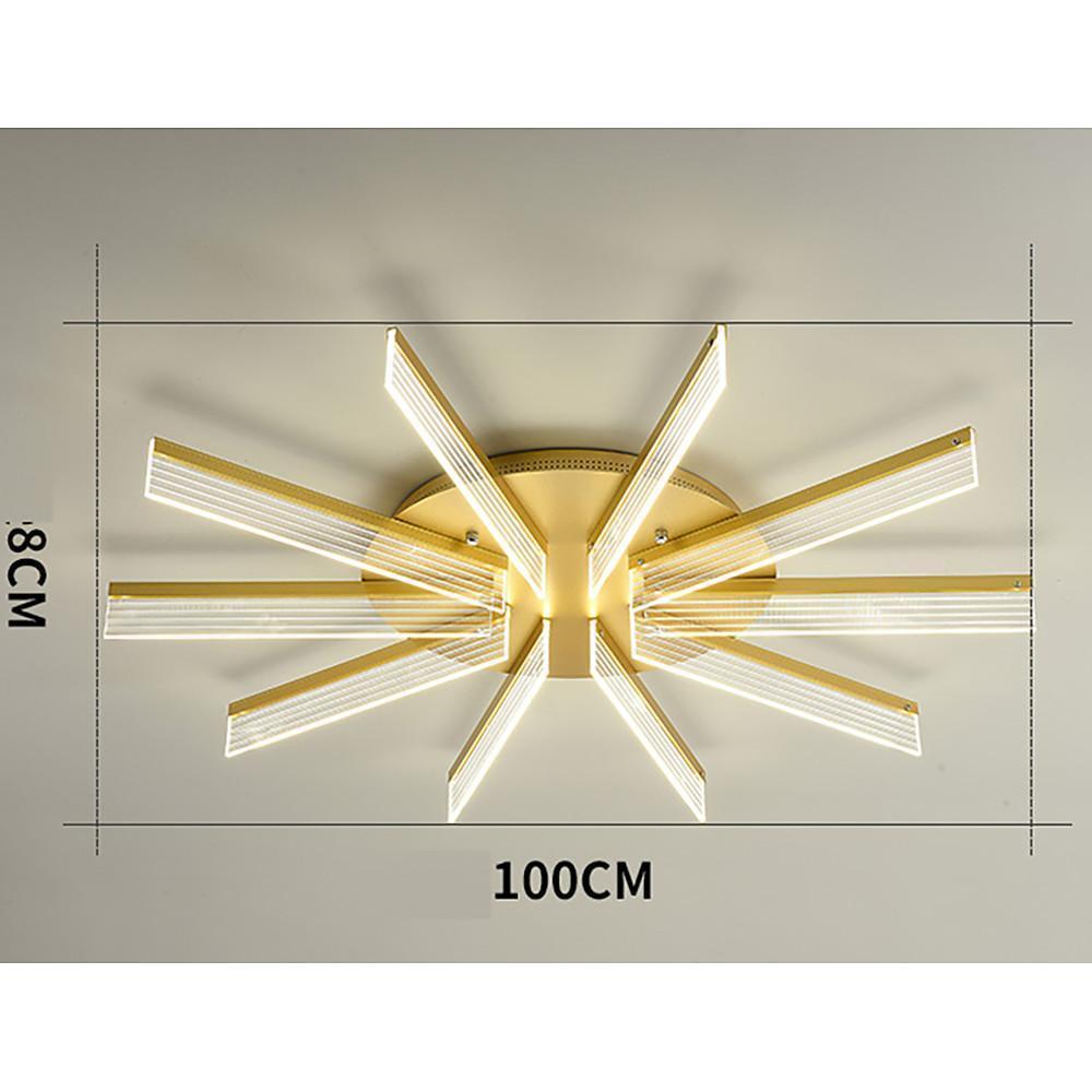 Circular Linear LED Flush Mount Ceiling Light - Nordic Style