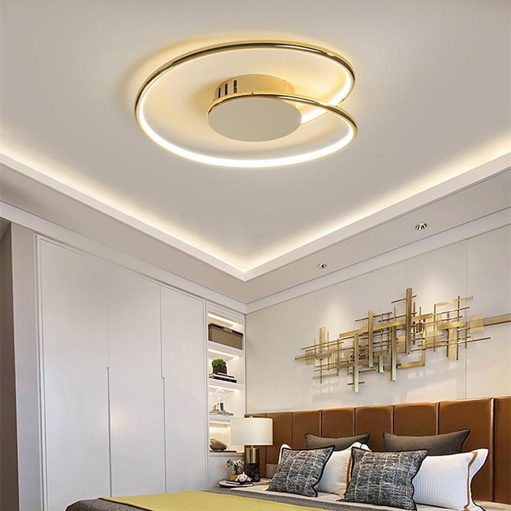 Modern Circular Flush Mount Ceiling Light with LED Integration