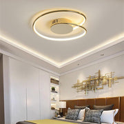 Modern Circular Flush Mount Ceiling Light with LED Integration