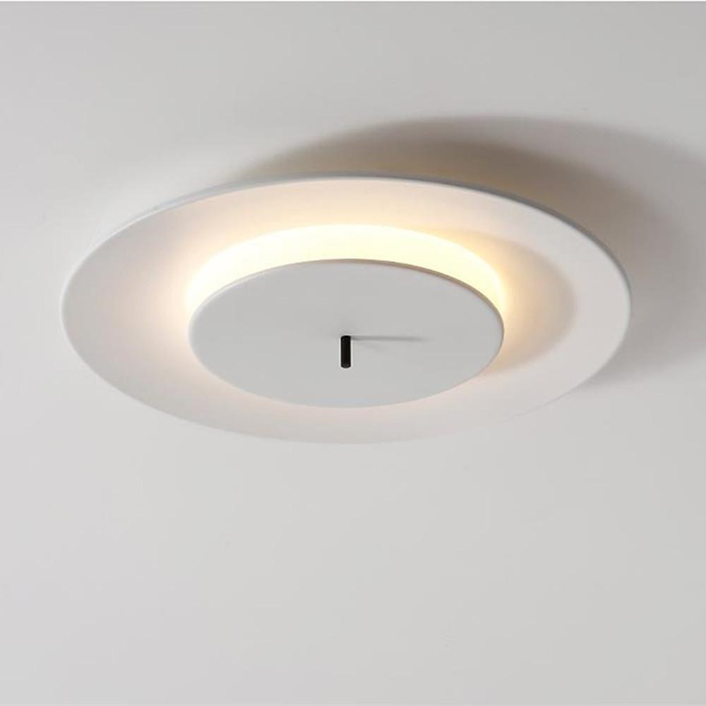 Modern LED Flush Mount Ceiling Light - Dual Circle Geometric Design