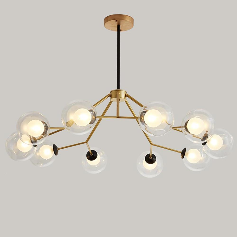 Modern Sputnik Glass Chandelier – 10-Light Nordic Pendant Lamp