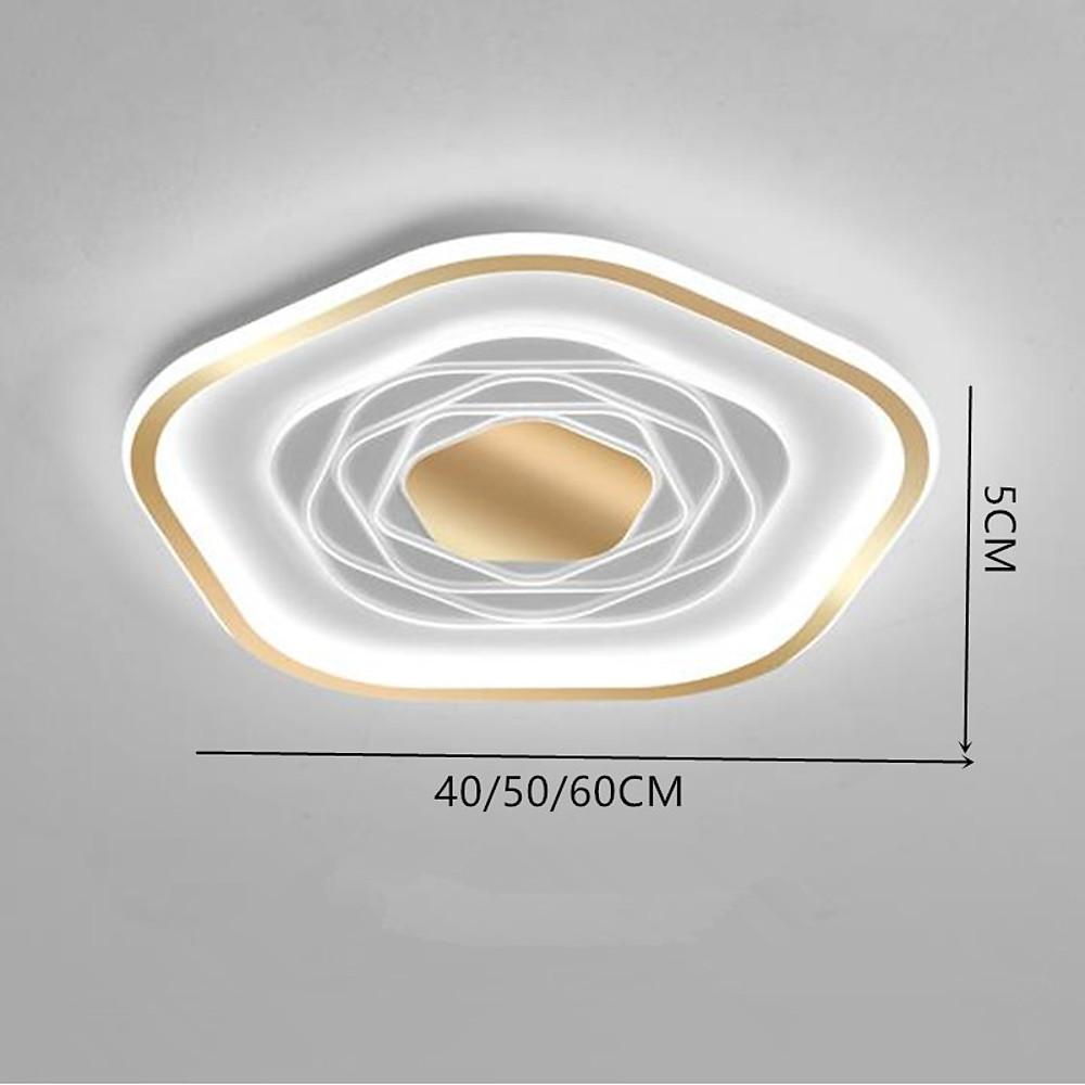 Hexagonal Abstract LED Flush Mount Ceiling Light - Acrylic Shade
