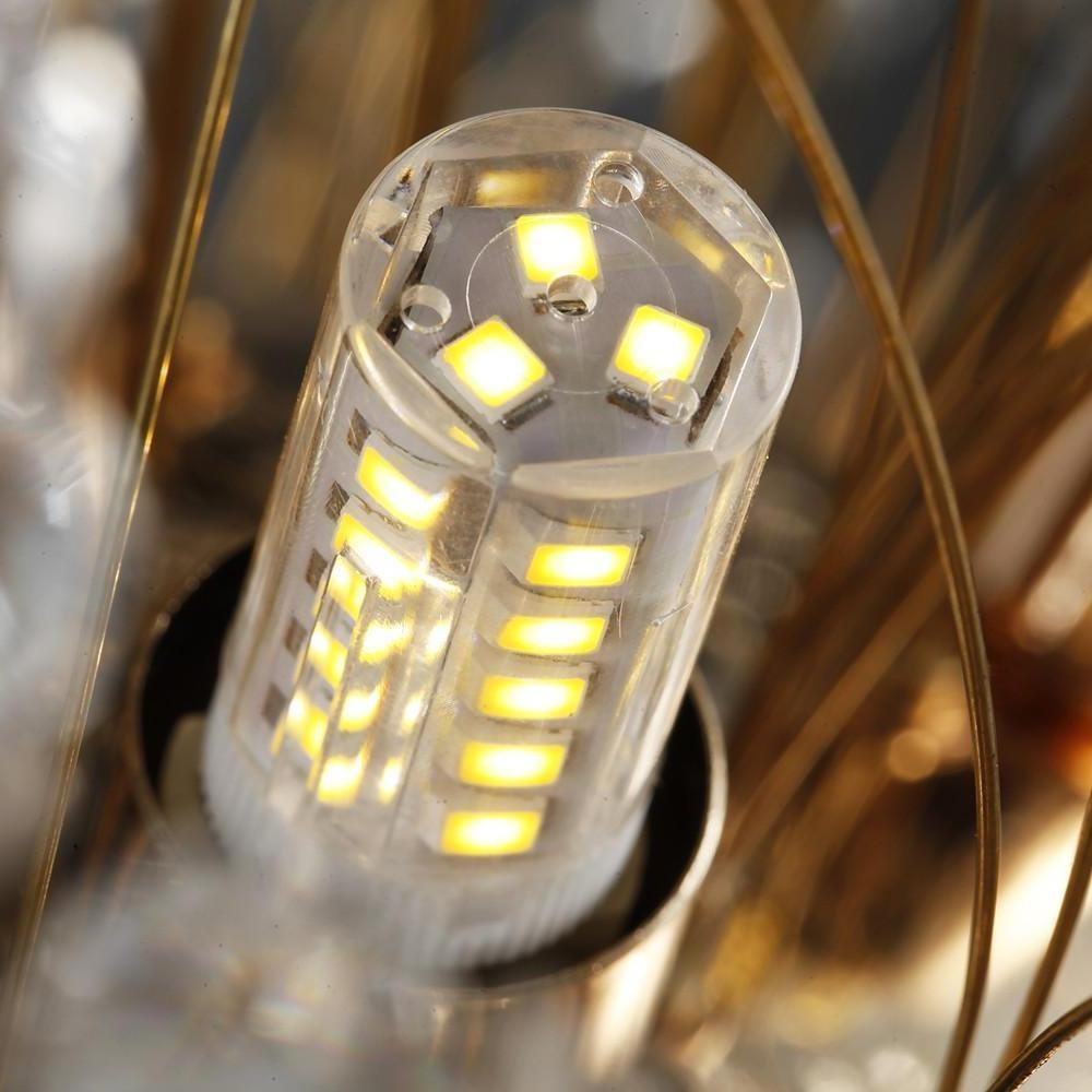 Crystal Globe Chandelier - Modern LED Pendant Light Metal Finish