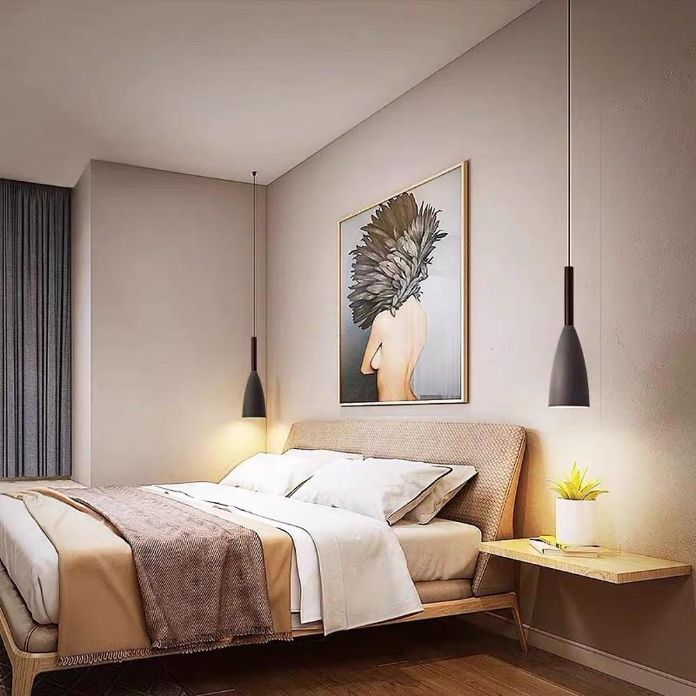 Modern Cone Pendant Light Metal LED Minimalist Island Lamp