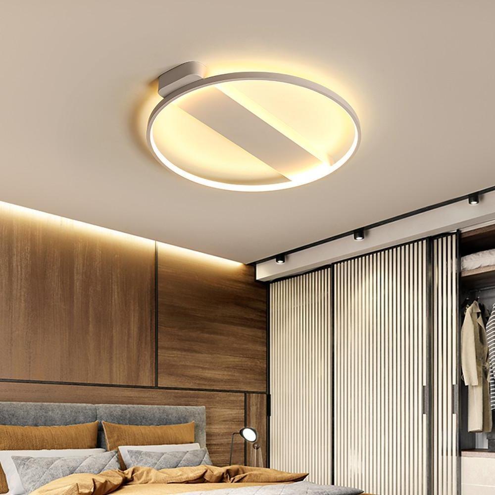 Modern LED Flush Mount Ceiling Light - Circle Rectangle Design
