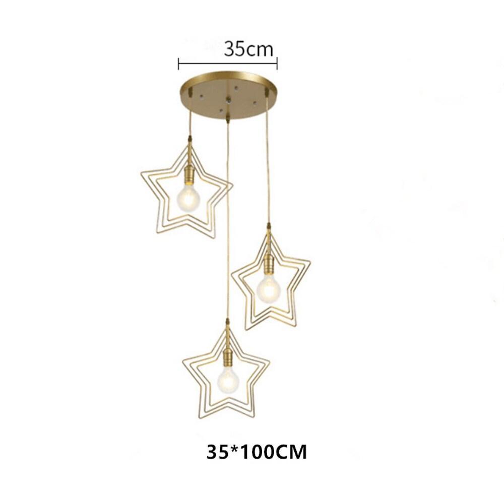 Multi Star Geometric Pendant Light - Modern Metal Hanging Fixture