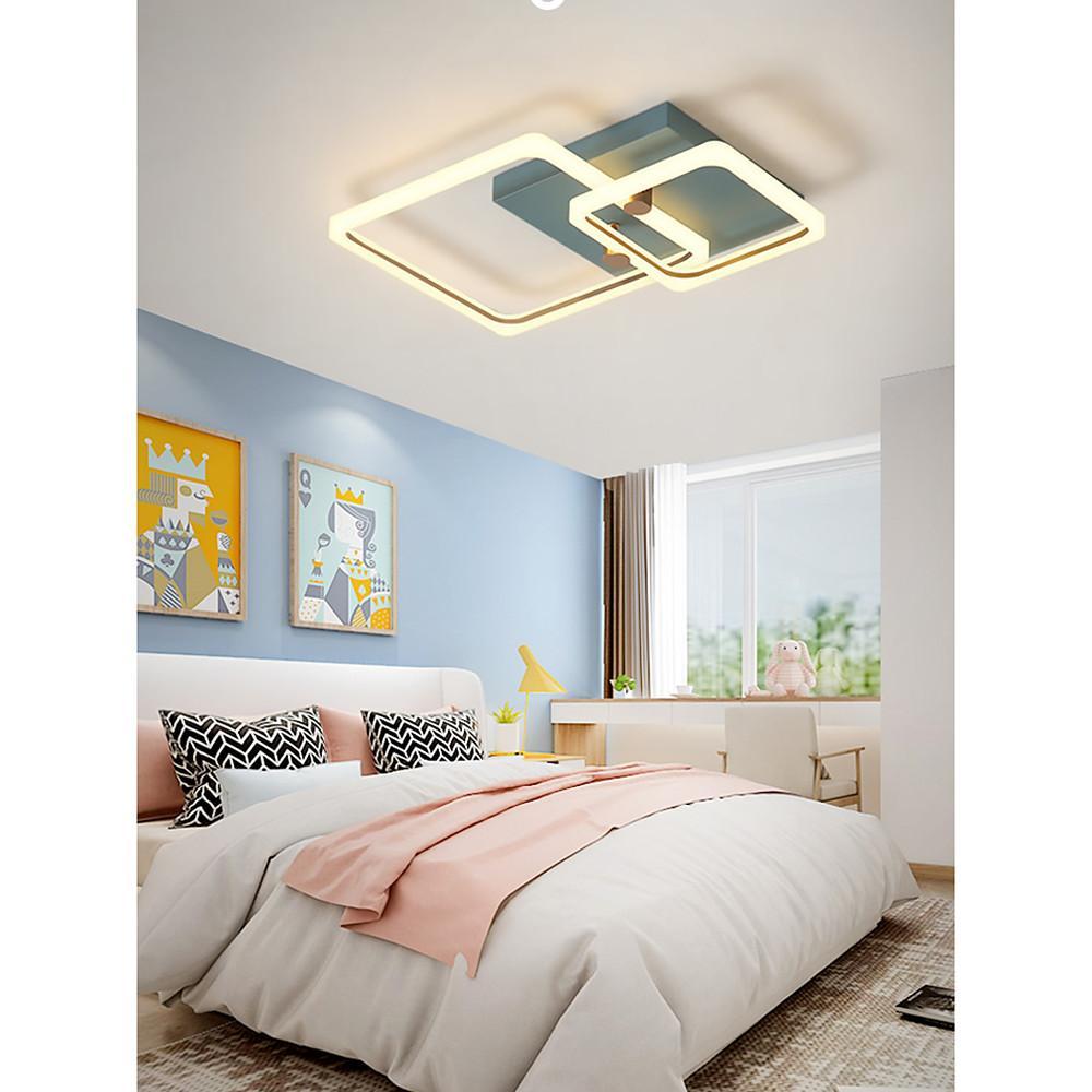 Modern Dimmable LED Flush Mount Ceiling Light with Acrylic Squares