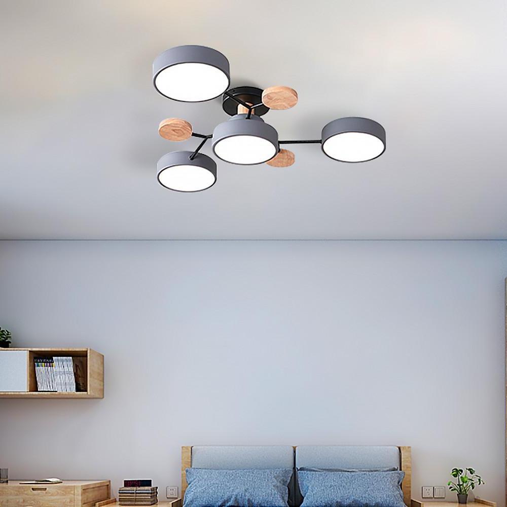 Sputnik LED Chandelier Modern Geometric Metal PVC Ceiling Light