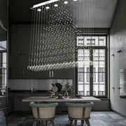 Crystal Flush Mount LED Chandelier - Modern Ambient Lighting