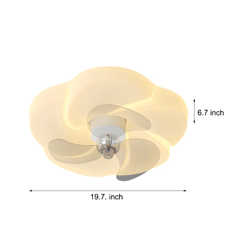 Modern Flower LED Ceiling Fan Light with Remote Control