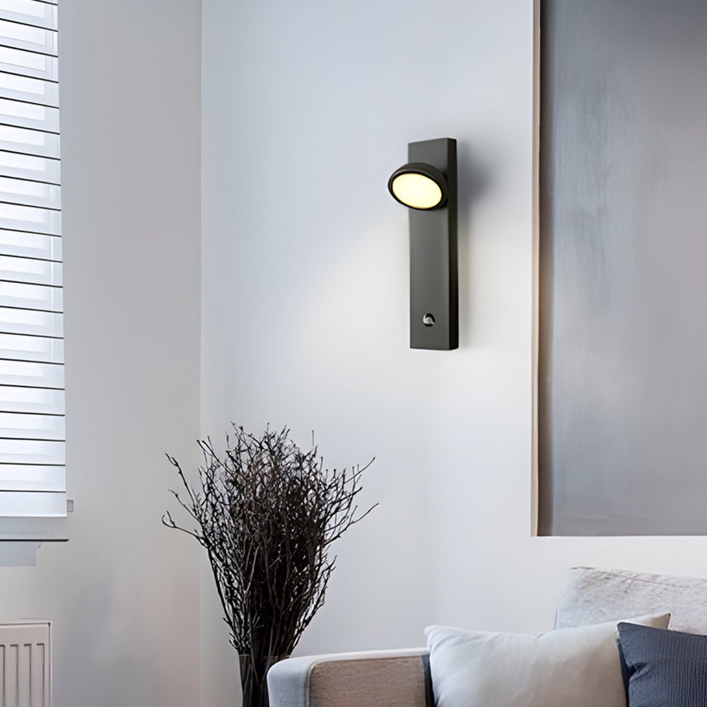 Rotatable Spotlight Wall Lamp with Touch Control - Modern Aluminum