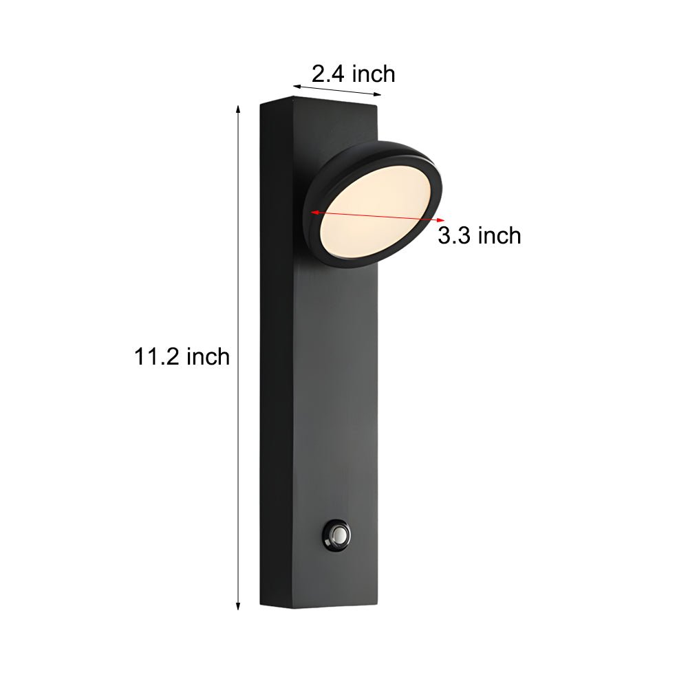 Rotatable Spotlight Wall Lamp with Touch Control - Modern Aluminum