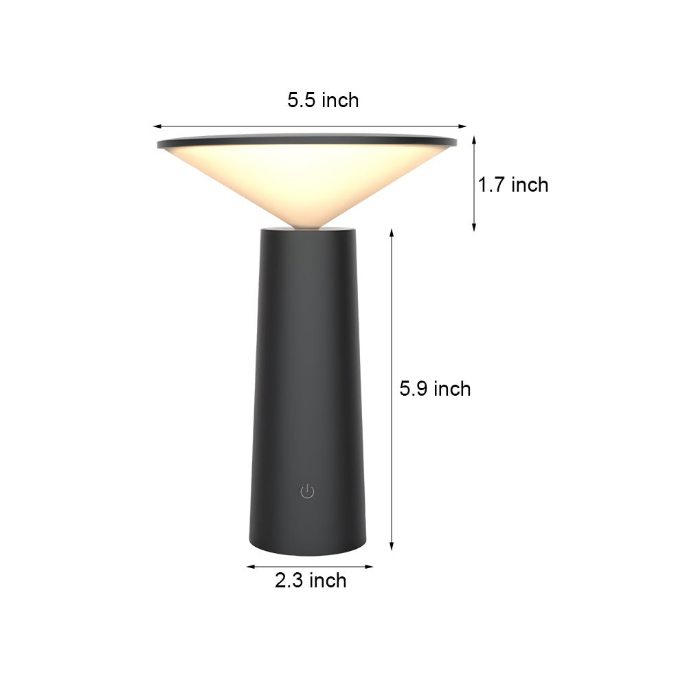 Rotatable LED Torch Table Lamp with USB Charging & Dimming