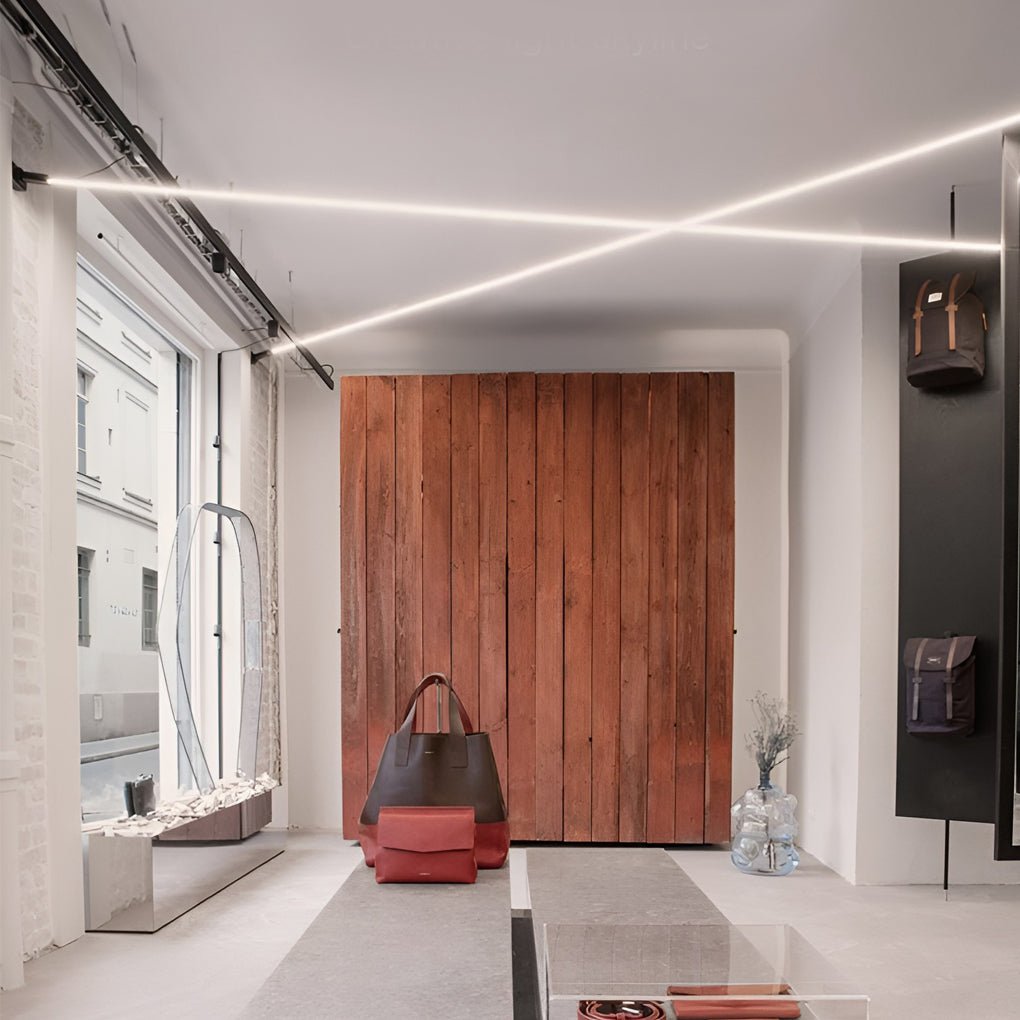 Rotatable Linear LED Ceiling Light | Modern Steel Strip Design