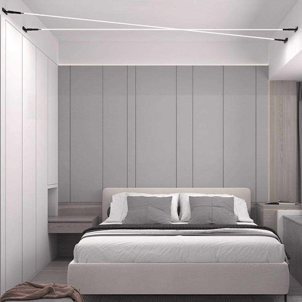 Rotatable Linear LED Ceiling Light | Modern Steel Strip Design