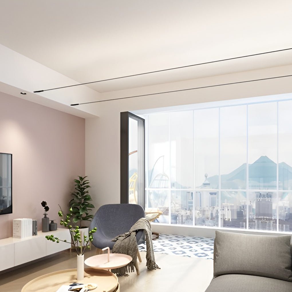 Rotatable Linear LED Ceiling Light | Modern Steel Strip Design