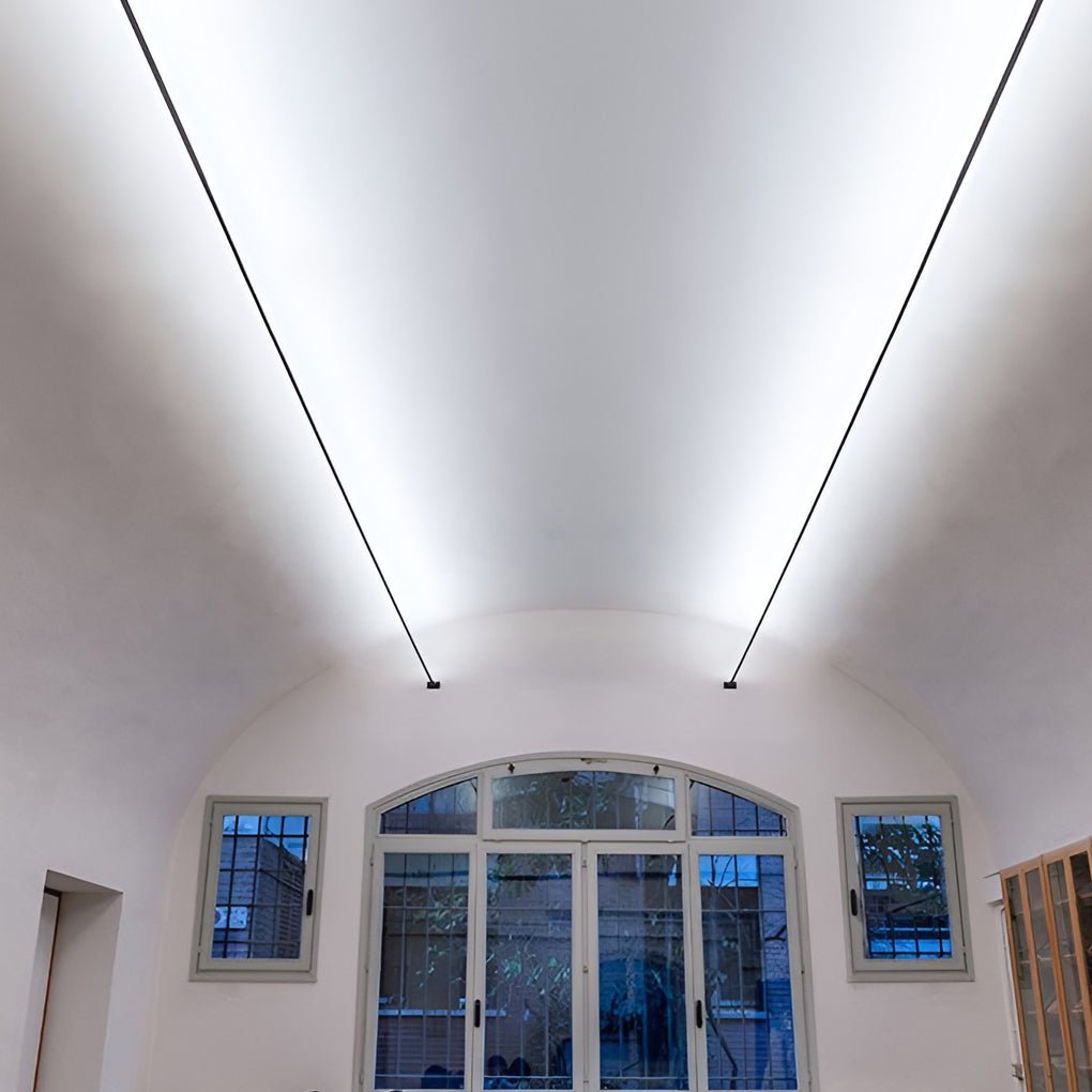 Rotatable Linear LED Ceiling Light | Modern Steel Strip Design