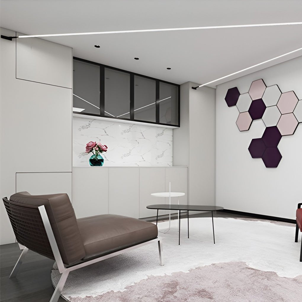 Rotatable Linear LED Ceiling Light | Modern Steel Strip Design