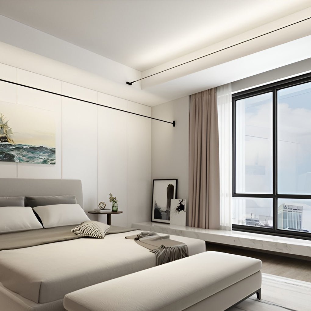 Rotatable Linear LED Ceiling Light | Modern Steel Strip Design