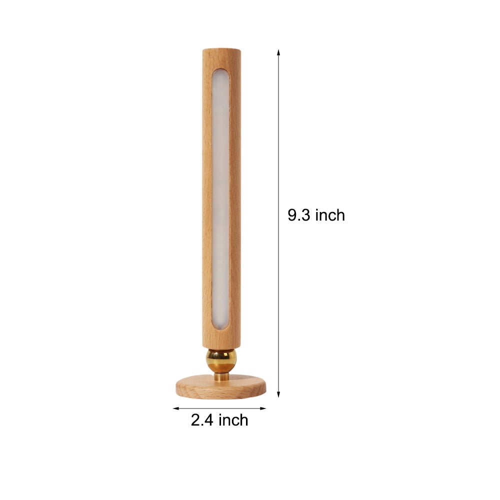 Rotating Wood LED Portable Magnetic USB Touch Night Light